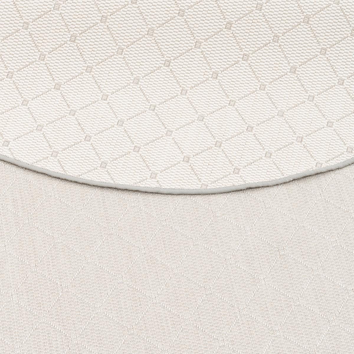 IN & OUTDOOR TEPPICH OSLO TREND RUND - Hellgrau, Textil (100/100cm) - Snapstyle