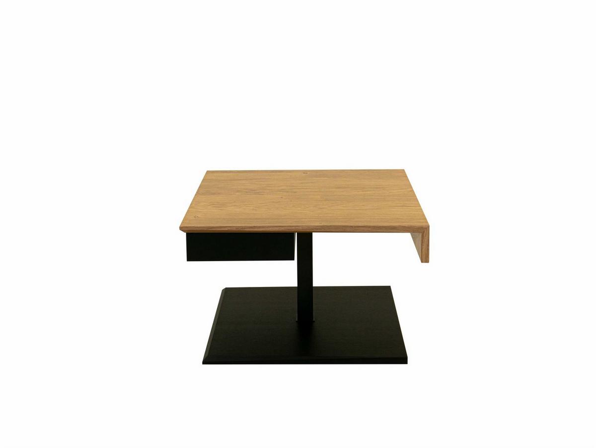 COUCHTISCH höhenverstellbar Codi 70x47x70 Furnier Schwarz/Wildeiche - Wildeiche/Schwarz, Glas (70/70/70cm) - 58aufmkessel
