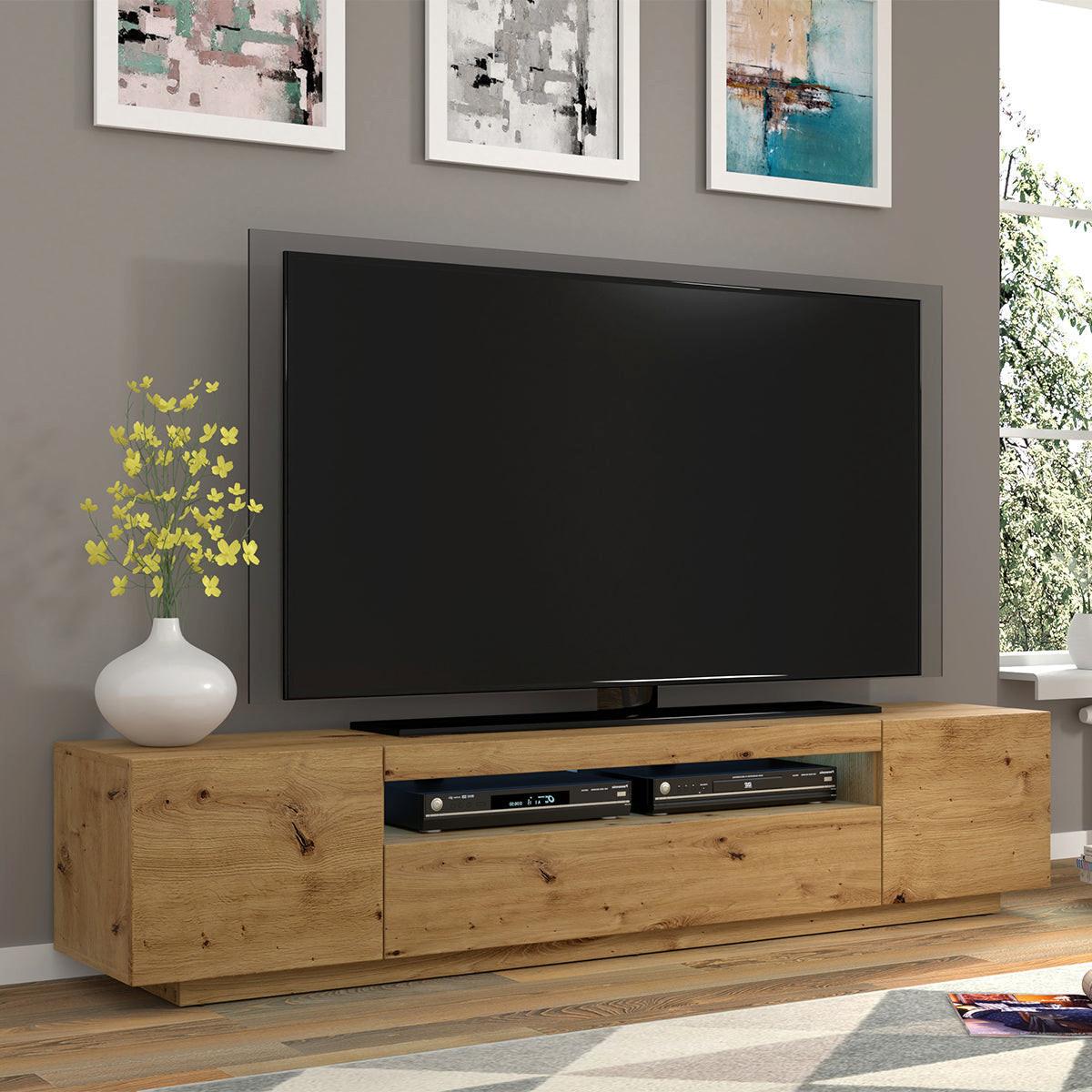 TV-MÖBEL Aurus Holz - Braun, Holzwerkstoff (200/36/37cm) - Petits-meubles