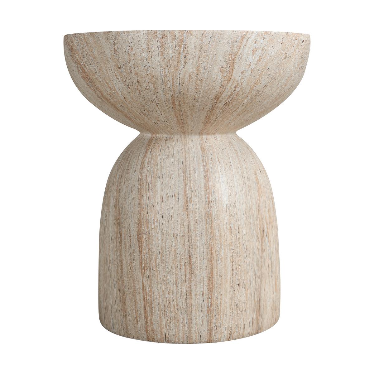 BEISTELLTISCH MgO travertin-optik outdoor leicht - Beige, Stein (45/45/52.5cm) - Urban Meuble