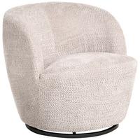 DREHSESSEL Chenillegewebe Beige Kuolpa - Beige, Textil (67/69/75cm) - Beliani
