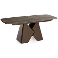 ESSTISCH Vanta rechteckig ausziehbar verlängerbar mit Braunem Metallgestell, Beton Dunkelgrau 200-290/90/76 cm - Dunkelgrau/Braun, Holzwerkstoff/Metall (90/290/76cm) - WFL GROUP