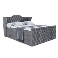 BOXSPRINGBETT VILA-Z KING - 140x200 - H3/H4 - Dunkelgrau - Dunkelgrau, Holzwerkstoff (140/200cm) - ALTDECOR