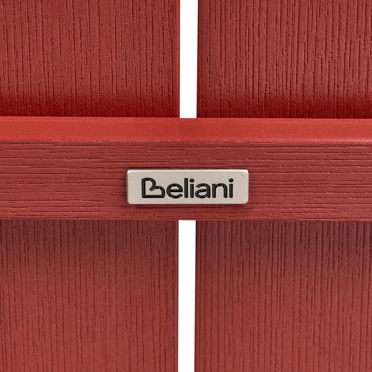 GARTENBANK Adirondack 125 cm Rot - Dunkelrot, Kunststoff (125/91/73cm) - Beliani