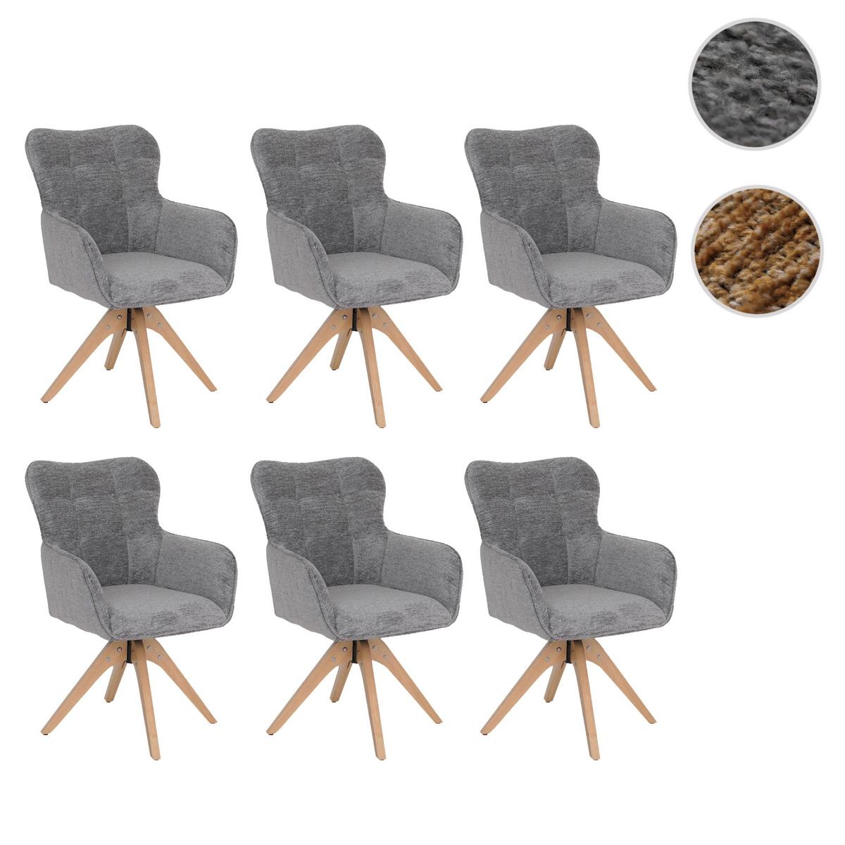 ESSZIMMERSTUHL Grau 6er-Set - Grau, Textil (62/92/68cm) - MCW