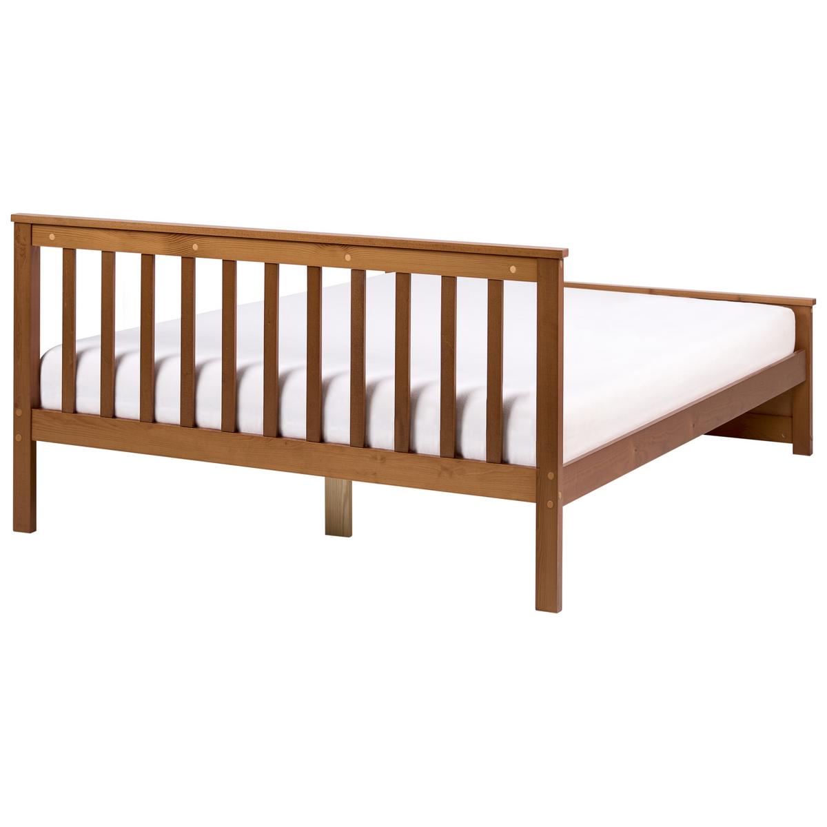 BETT mit Lattenrost 140/200 cm Kiefernholz Braun Olendon - Braun, Holz (140/200cm) - Beliani