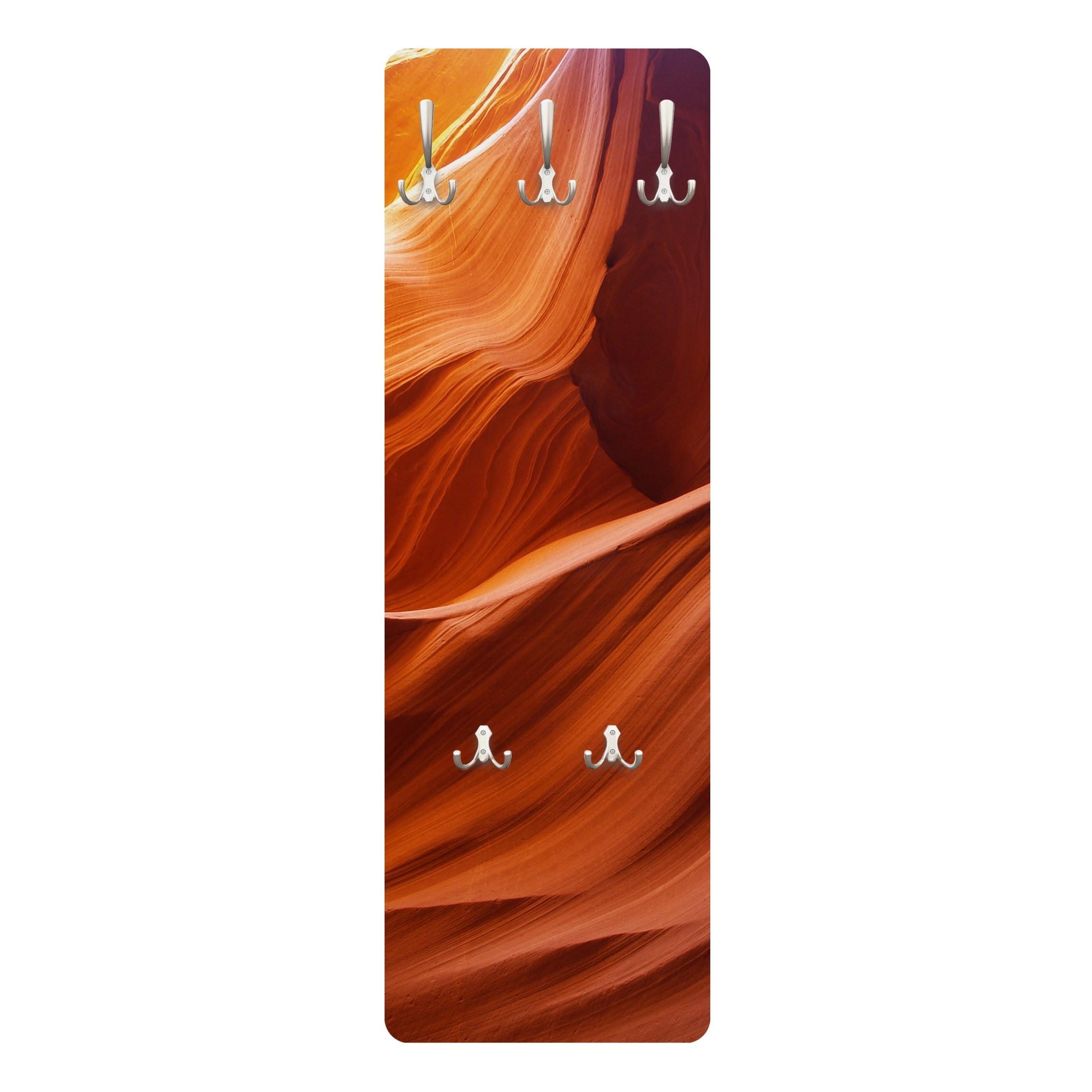 WANDGARDEROBE - Inner Canyon Rot 34/105 cm - Orange, Holzwerkstoff (34/105/1.6cm) - Bilderwelten