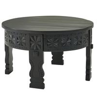 COUCHTISCH Orientalisch in Schwarz, Lackiertes Massivholz, Handgefertigt - Schwarz, Holz (60/60/36cm) - KADIMA DESIGN