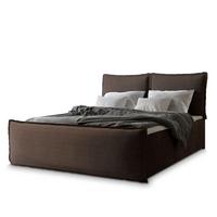 BOXBETT MONTA 140x200 cm mit Matratze und Topper - Braun - Braun, Holz (140/200cm) - MASSENO