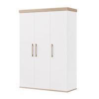 KINDERKLEIDERSCHRANK Jimmy Weiß - Weiß, Holzwerkstoff (138/195/53cm) - Roba
