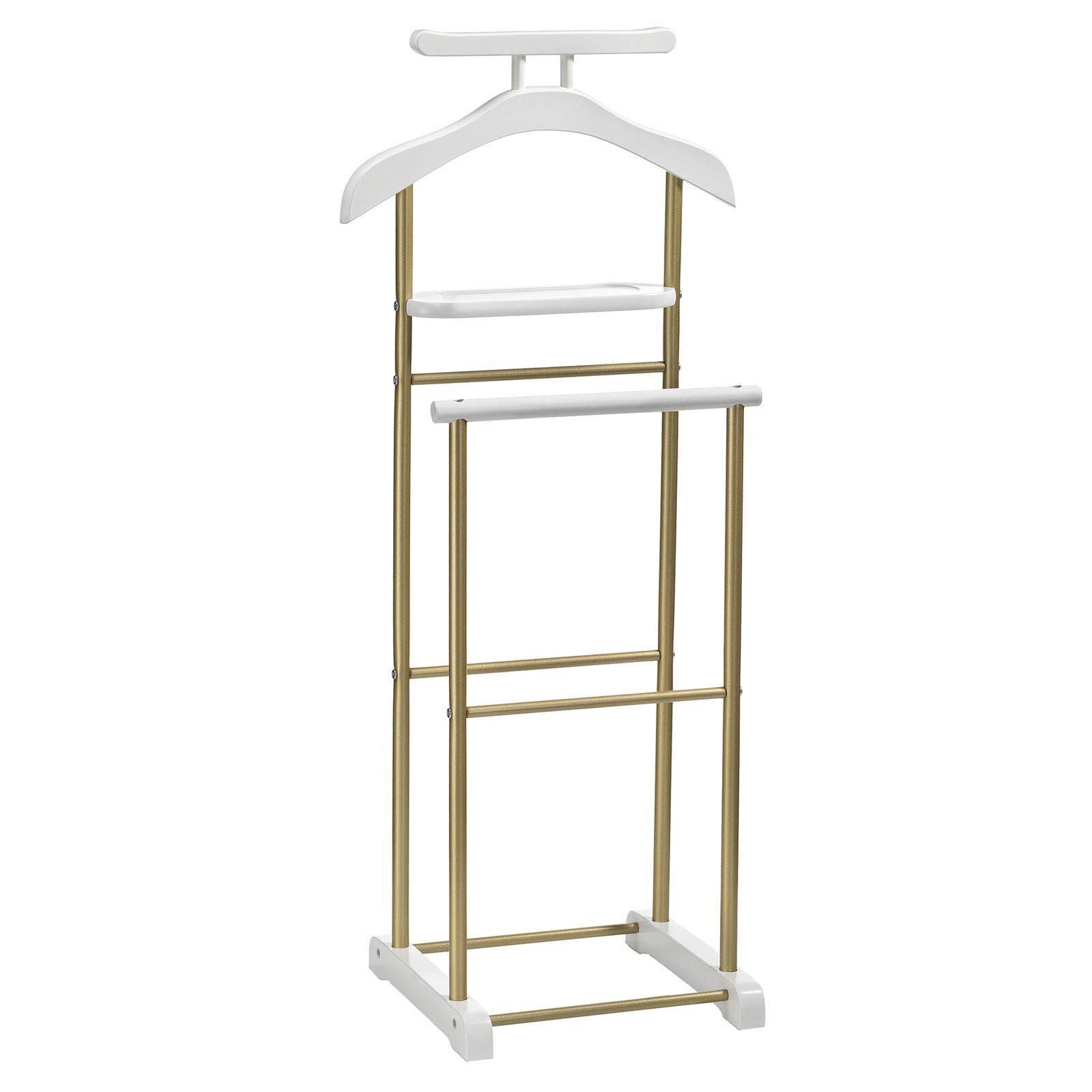 HERRENDIENER MEDINA weiß/gold - Goldfarben/Weiß, Metall (44/105/35cm) - IDIMEX