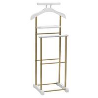 HERRENDIENER MEDINA weiß/gold - Goldfarben/Weiß, Metall (44/105/35cm) - IDIMEX