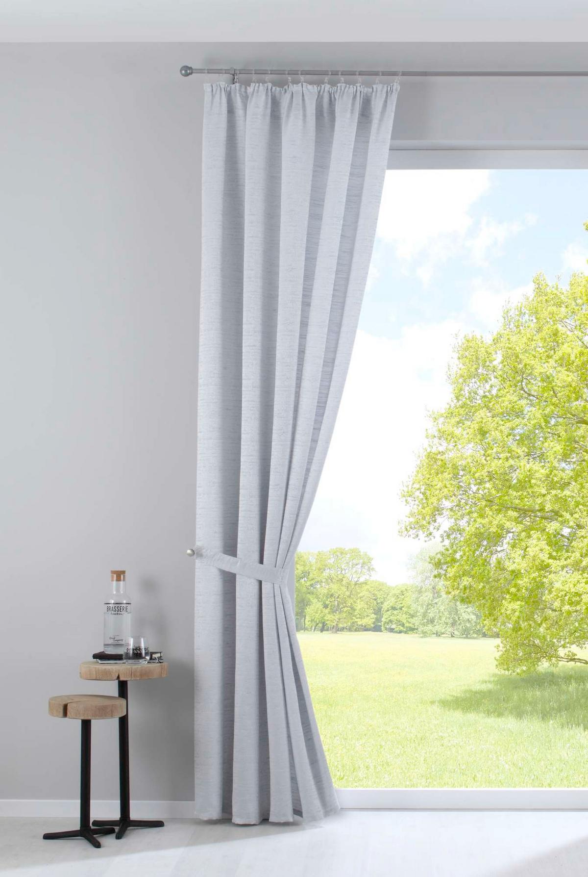 VORHANG »Sivas« HxB 254x140 cm Taupe - Pastellblau, Textil (140/254cm) - Gardinenbox