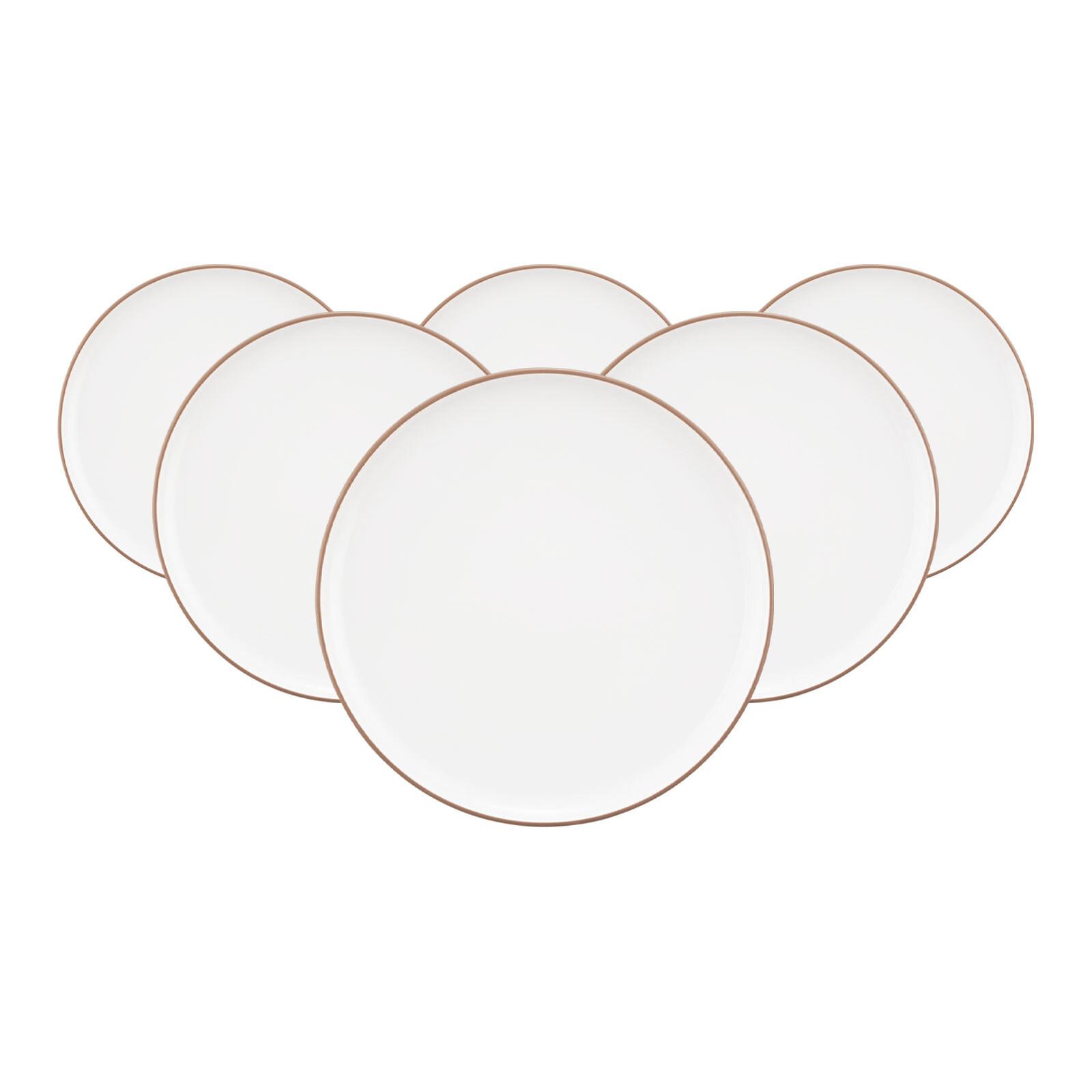 FRÜHSTÜCKSTELLER Sento Home Pure Lines Cocoa Brown ø 21,4 cm 6er Set - Hellbraun, Keramik (21.4cm) - Seltmann Weiden