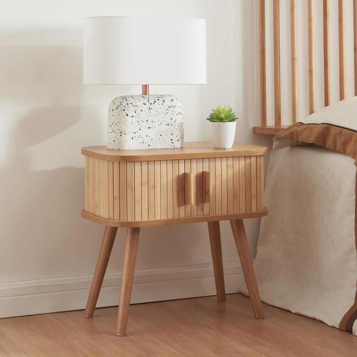 NACHTTISCH Nordkapp - Naturfarben, Holz/Holzwerkstoff (48/45/30cm) - [en.casa]