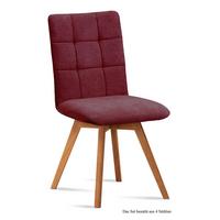 ESSZIMMERSTUHL (4er-Set) Dinny 47x91x60 Eiche geölt/Marsala - Eichefarben/Brombeere, Kunststoff (60/91/47cm) - 58aufmkessel