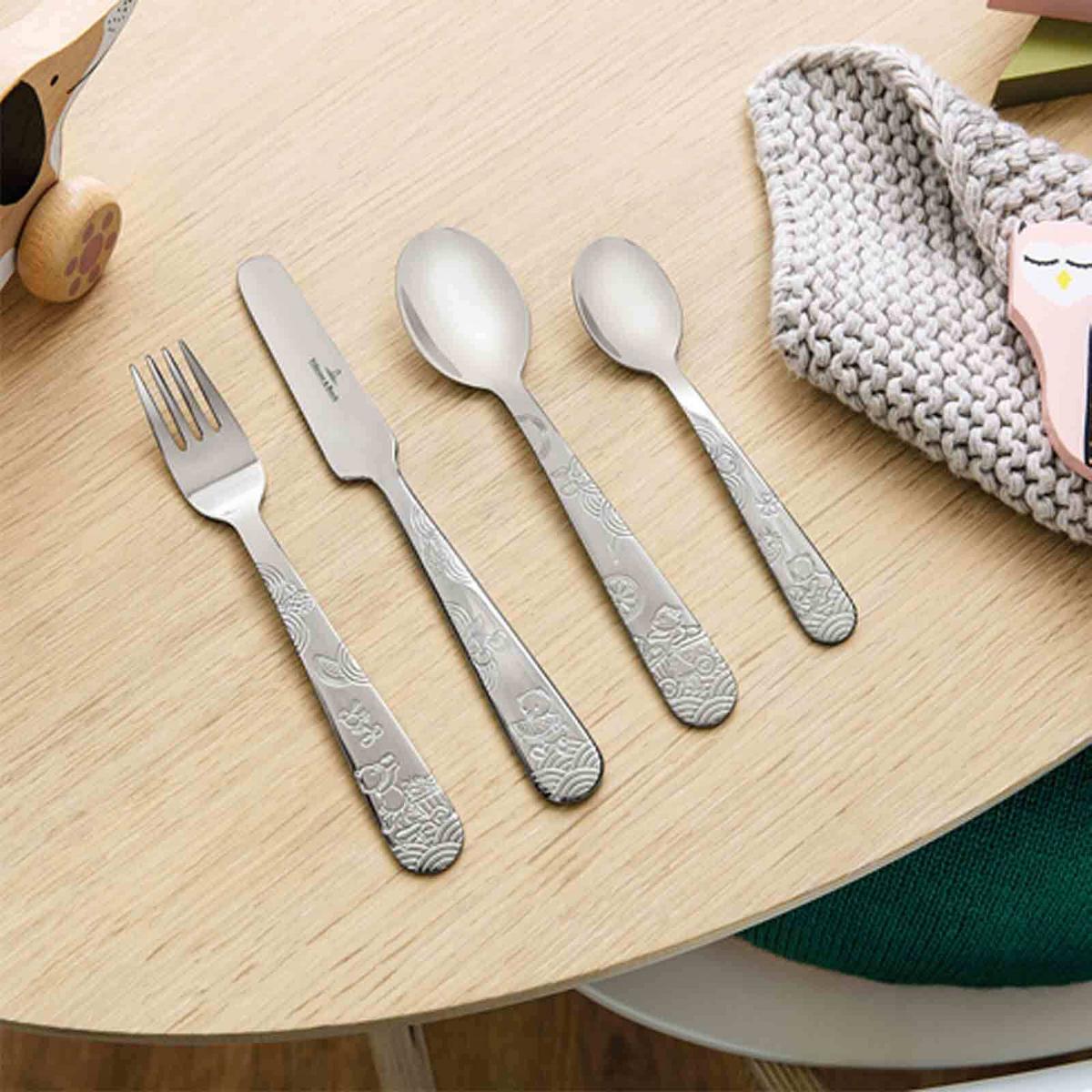 KINDERBESTECK Hungry as a Bear silber 4-tlg. - Silberfarben, Metall - Villeroy & Boch