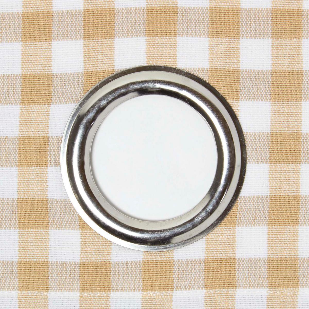 ÖSENVORHANG Vichy-Karo blickdicht 2er-Set, 137/182 cm - Beige, Textil (137/182cm) - Homescapes