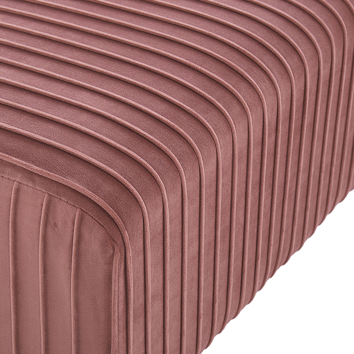 BANK Rosa Paterson - Pink/Goldfarben, Textil (118/42/40cm) - Beliani