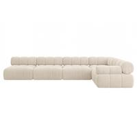 ECKSOFA modulares Sofa Mende-L3 - 380x190x70 cm Beige Cord - Beige, Holzwerkstoff/Textil (380/190cm) - ALTDECOR