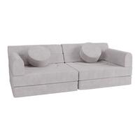 KINDERSOFA Kayo cord beige - Beige, Textil (150/50/75cm) - Juskys