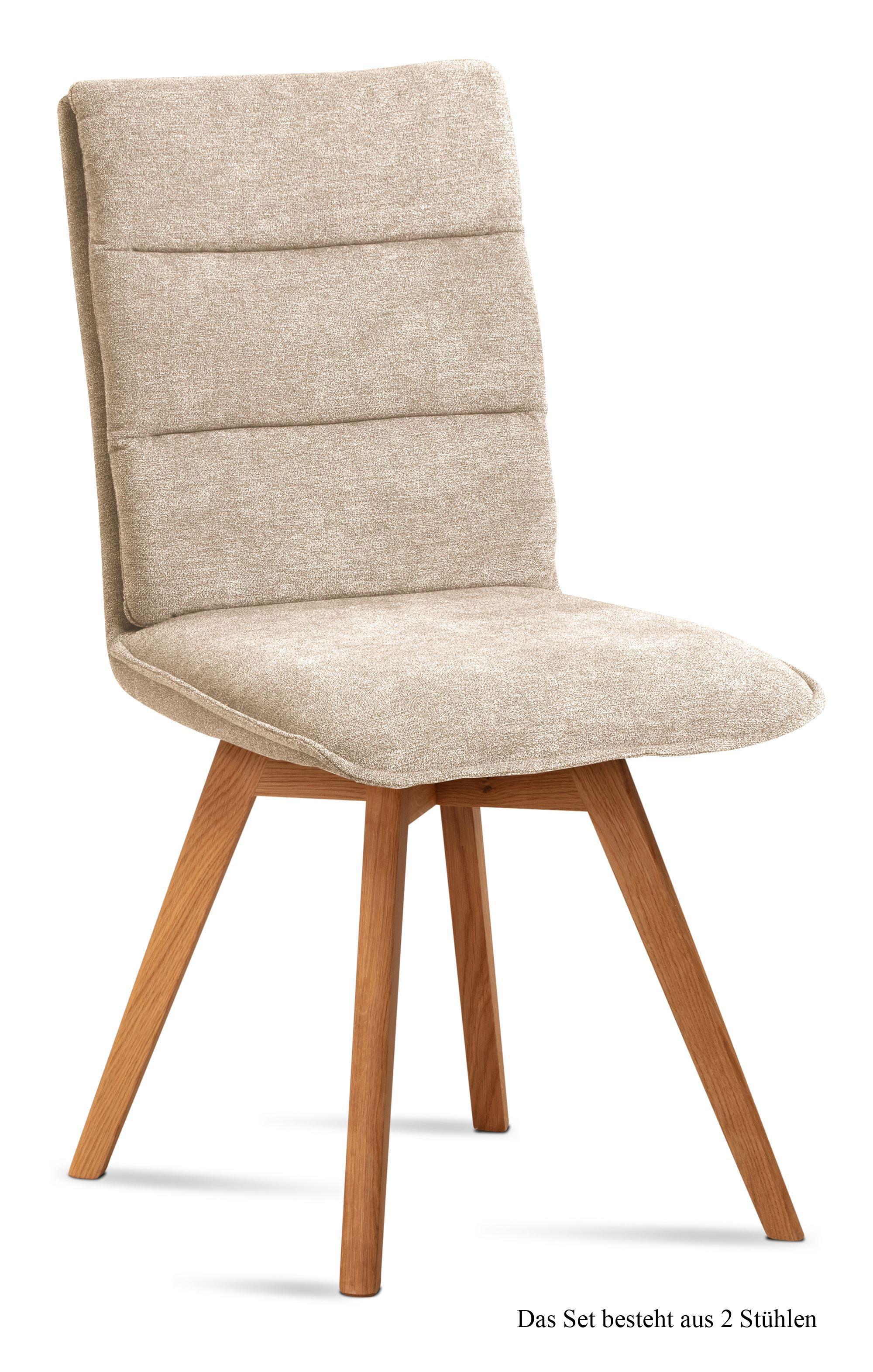 ESSZIMMERSTUHL (2er-Set) Dobra 47x92x60 Eiche geölt/Natur - Eichefarben/Naturfarben, Kunststoff (60/92/47cm) - 58aufmkessel