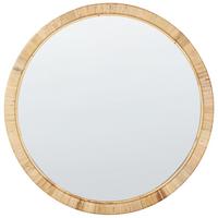 WANDSPIEGEL 80/80 cm Rattan Naturfarben Anlezy - Naturfarben, Naturmaterialien (80/80/2cm) - Beliani