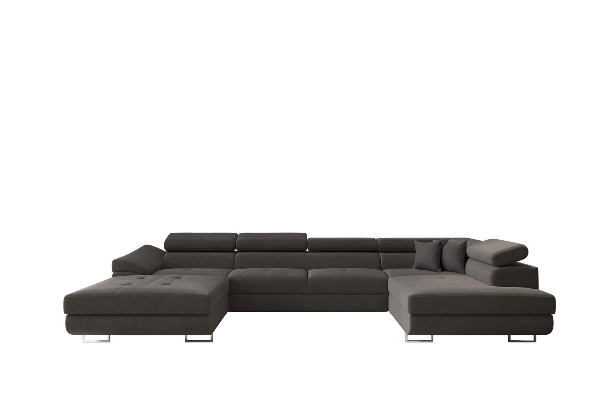 WOHNLANDSCHAFT Carmelo In Nova - Anthrazit, Holzwerkstoff/Textil (345/90/202cm) - Fun Möbel