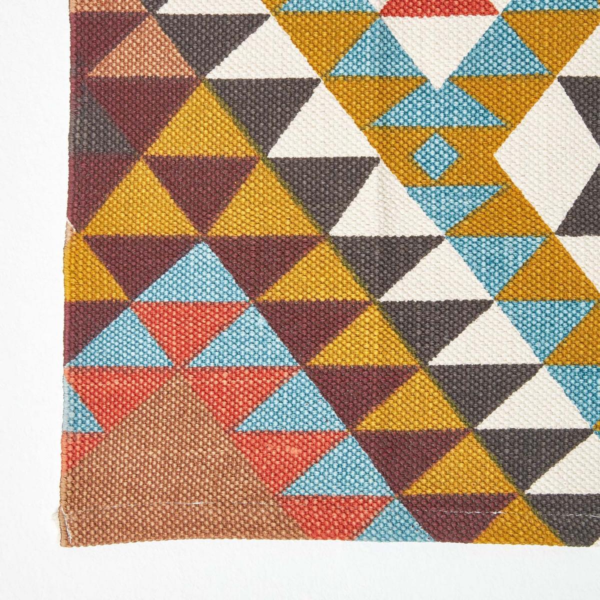 BAUMWOLLTEPPICH-LÄUFER Oslo geometrisch 66/200 cm - Multicolor, Textil (66/200cm) - Homescapes