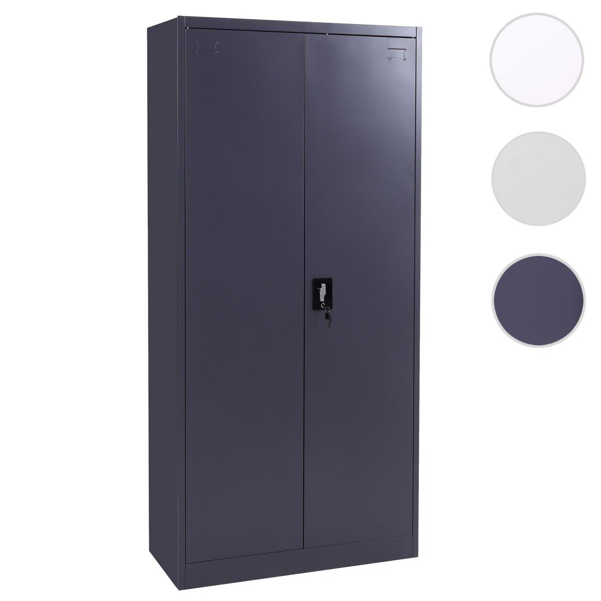 AKTENSCHRANK Grau - Grau, Metall (90/185/40cm) - MCW