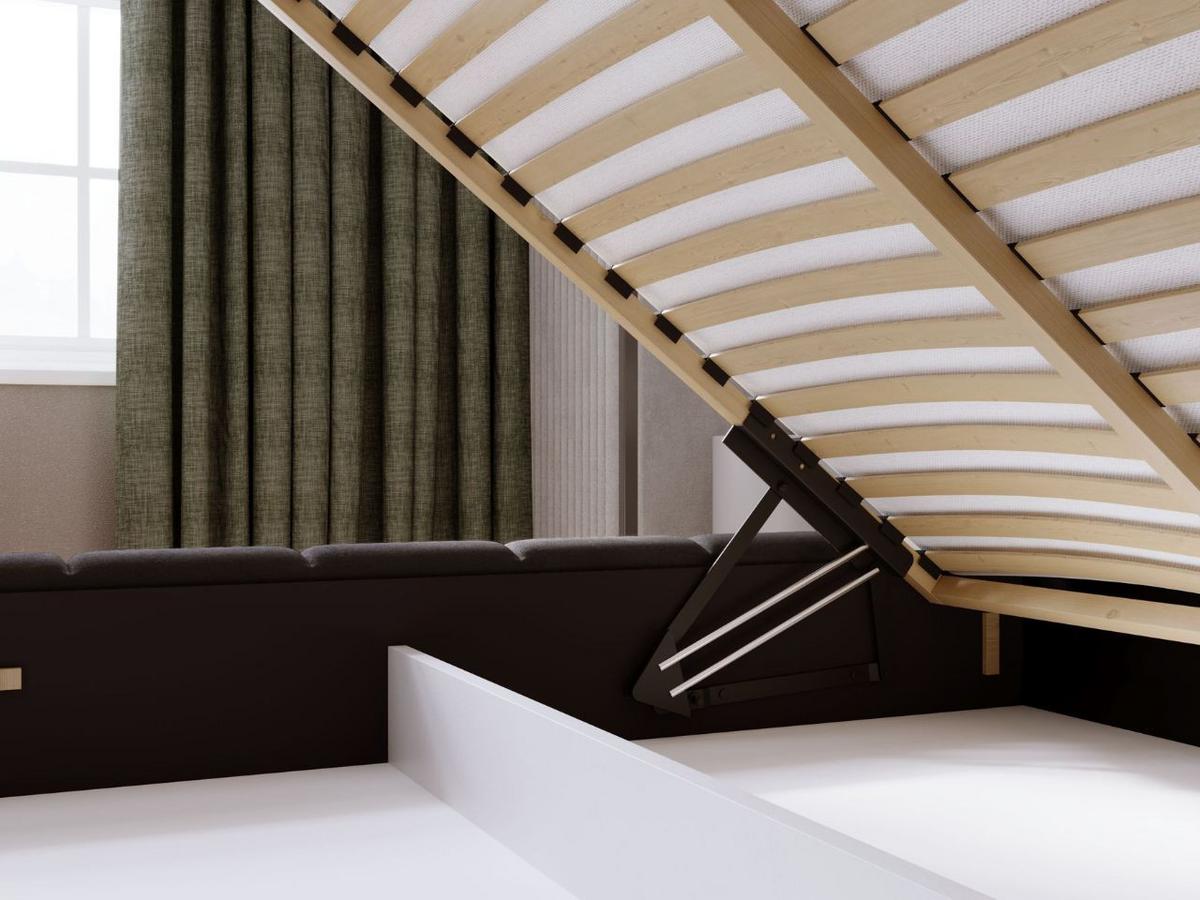 POLSTERBETT Orio 160x200 Schwarz - Schwarz, Textil (160/200cm) - Graingold