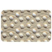 BADEMATTE Muscheln - Sand - Maritim 80x50 cm - Sandfarben, Textil (80/50cm) - OnlyWow
