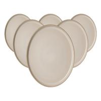 PLATTE Olivia beige 25 x 19 cm 6er Set - Beige, Keramik (19/2.5/25cm) - Ritzenhoff Breker