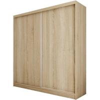 SCHWEBETÜRENSCHRANK Mario 200/216/61 eiche Sonoma - Sonoma Eiche, Holzwerkstoff (200/216/61cm) - Beautysofa