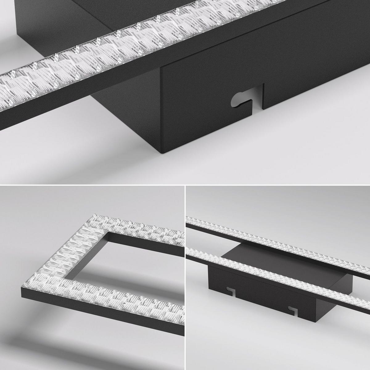 LED-DECKENLEUCHTE Helga 108/11/5 cm - Schwarz, Metall (108/11/5cm) - Nettlife