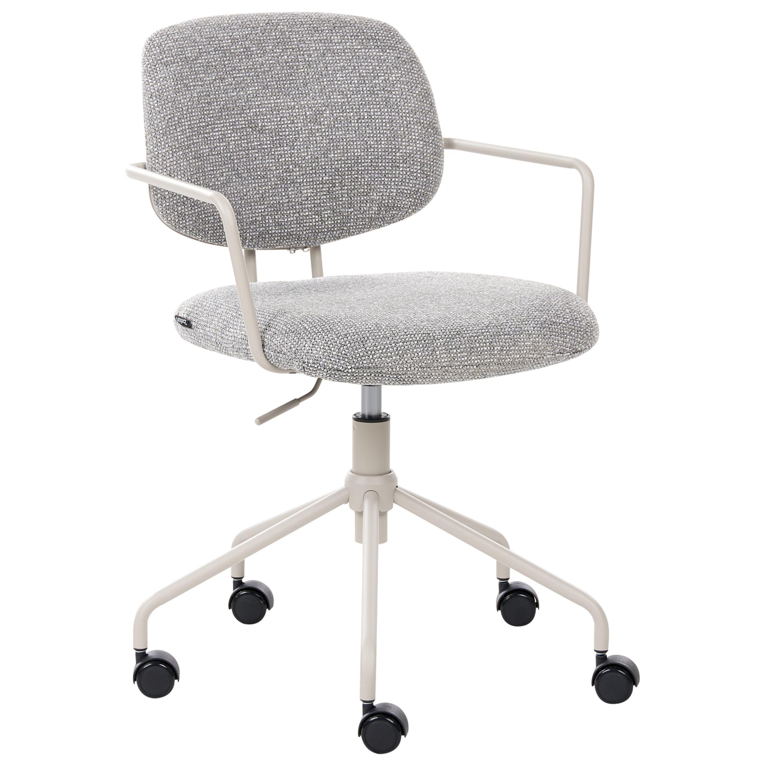 BÜROSTUHL Stoff Grau Ripley - Beige, Textil (60/82/60cm) - Beliani