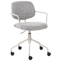 BÜROSTUHL Stoff Grau Ripley - Beige, Textil (60/82/60cm) - Beliani