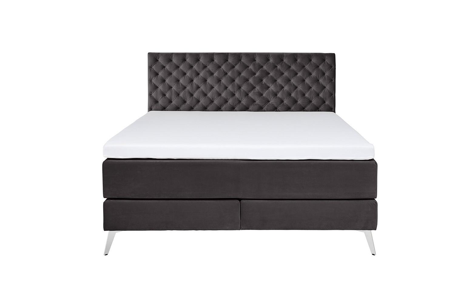 BOXSPRINGBETT SINDAR Anthrazit Webstoff - Anthrazit, Textil (160/200cm) - KAWOLA