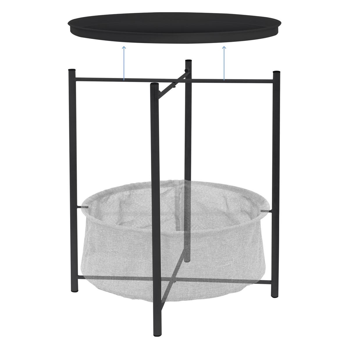 BEISTELLTISCH rund Ø46 x 51 cm Anthrazit aus Metall - Anthrazit, Metall (46/46/51cm) - ML-DESIGN