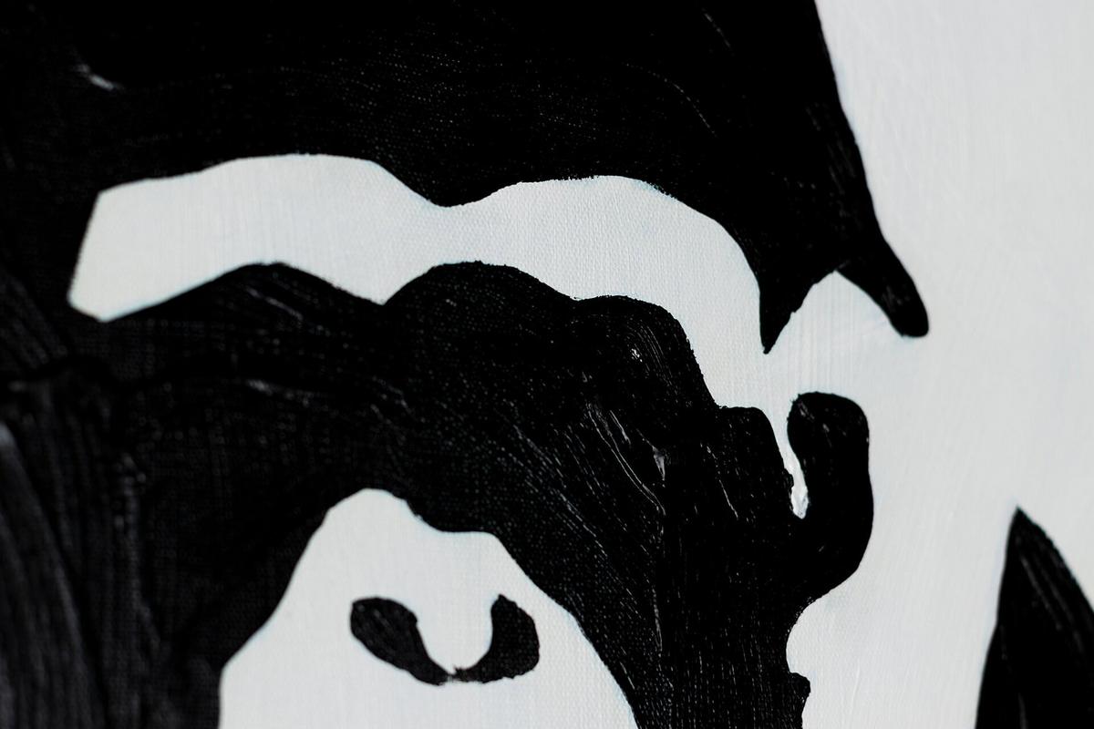 ACRYLBILD HANDGEMALT 60/90 cm - Schwarz, Holz/Textil (60/90cm) - KUNSTLOFT
