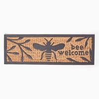FUSSMATTE Bee Welcome, Kokos & Gummi 45/75 cm - Naturfarben, Naturmaterialien (25/76cm) - Homescapes