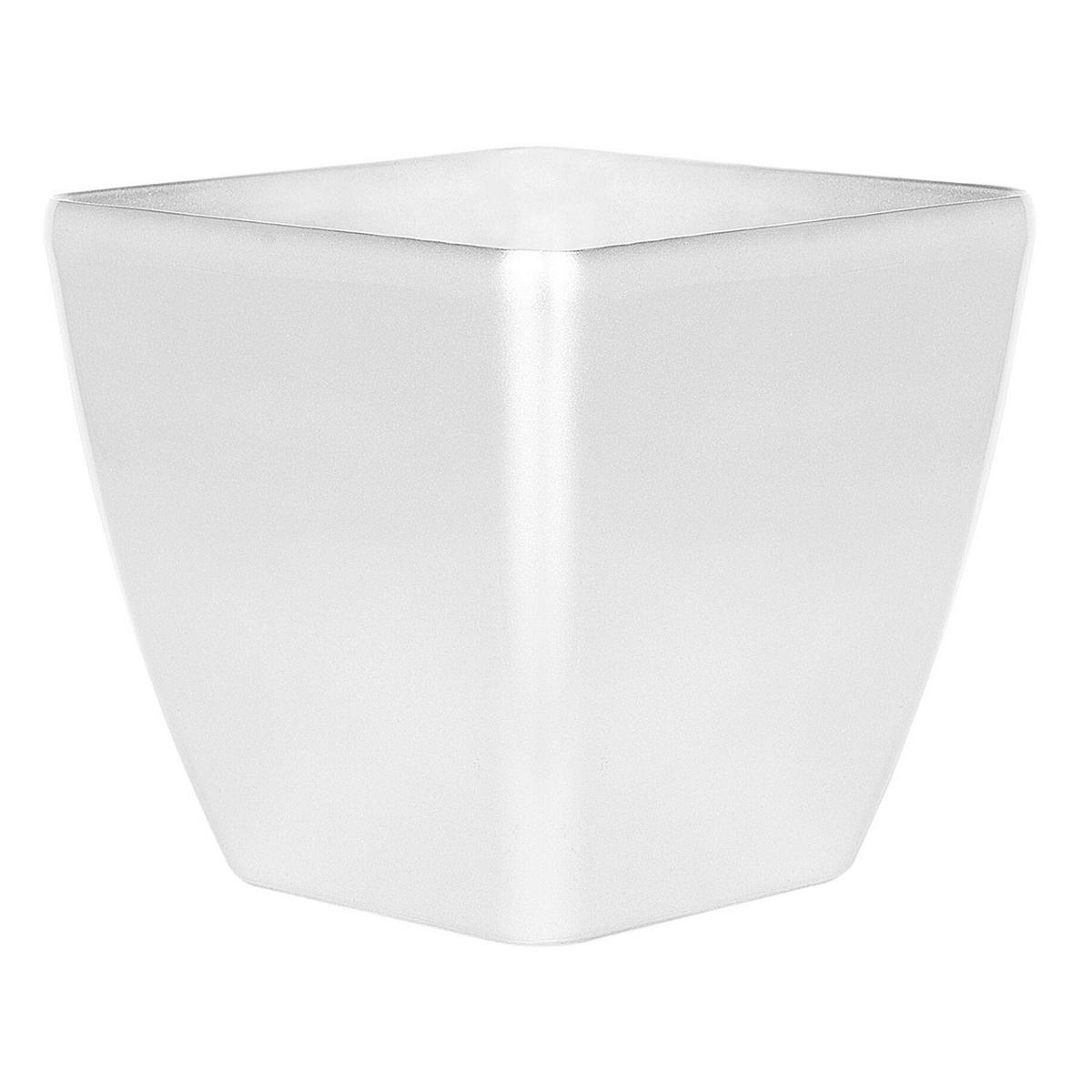 BLUMENTOPFSILBERQUADRATISCH 35/35/34cm Astras - Silberfarben, Stein (34cm) - Beliani