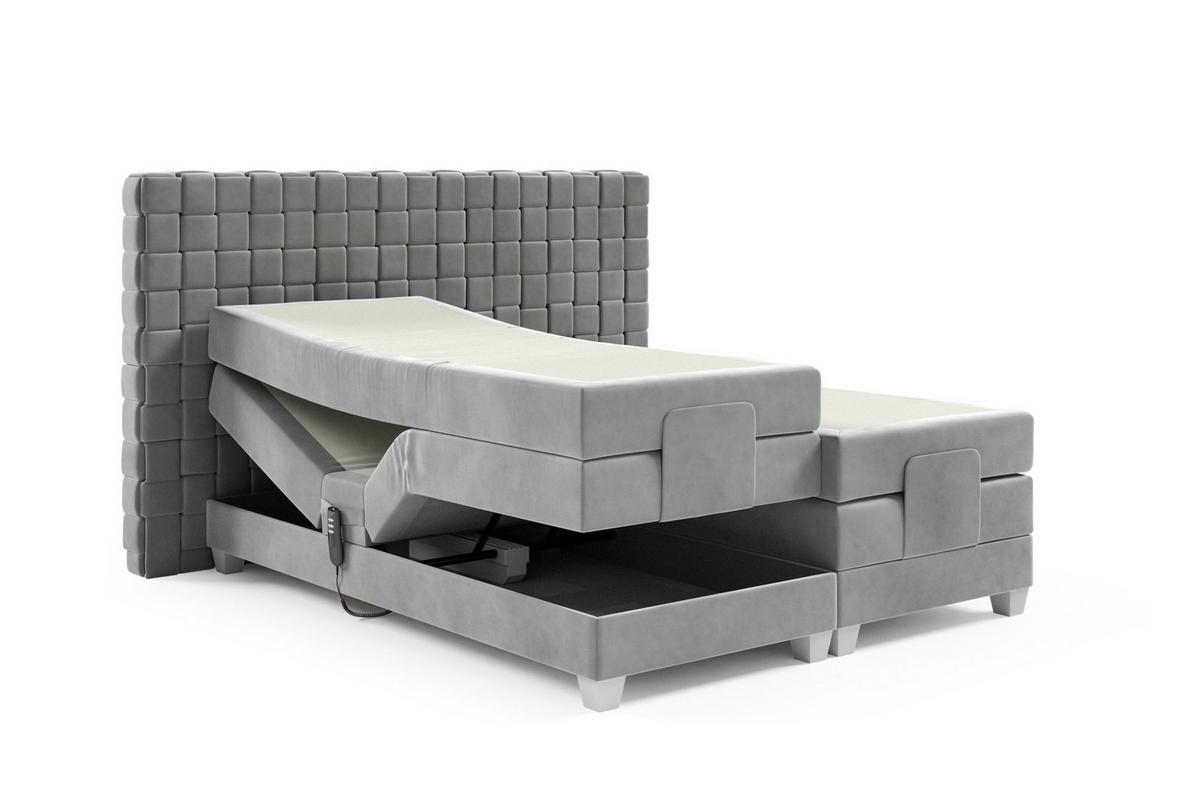 BOXSPRINGBETT Elektrisch Vidal - Grün, Holzwerkstoff/Textil (180/200cm) - Fun Möbel