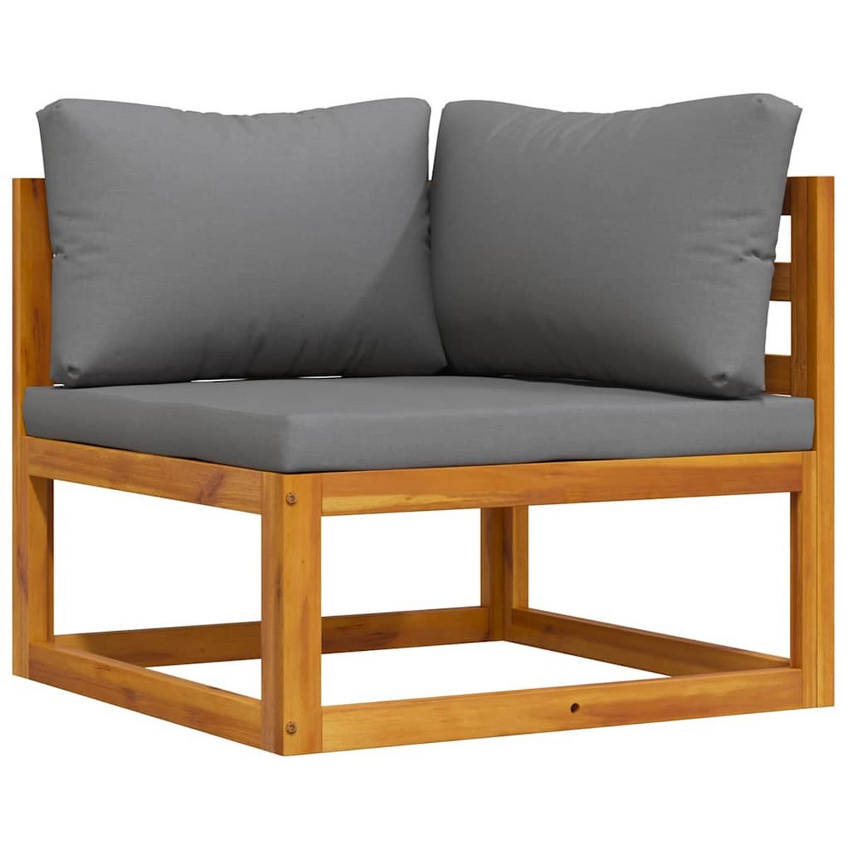 GARTENSOFA RYQV 70/60/70 cm （2er-set) - Grau, Holz (70/60/70cm) - ZMH