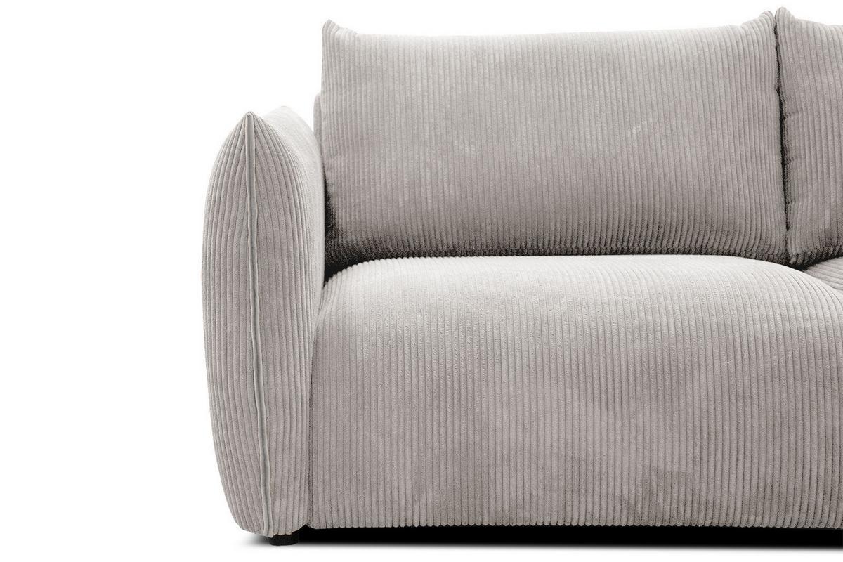 ECKSOFA TAUER 5-Sitzer, weiß - Schwarz/Weiß, Holzwerkstoff/Kunststoff (294/173cm) - Wozimo