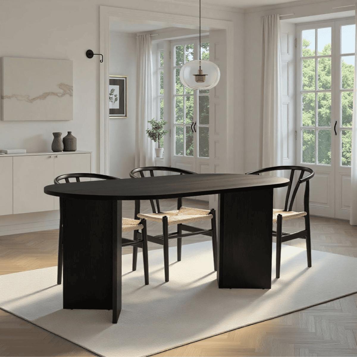ESSTISCH mit abgerundeten Kanten sable 180/75/89,5 cm - Eichefarben, Holzwerkstoff (96/89.5/75cm) - Calicosy