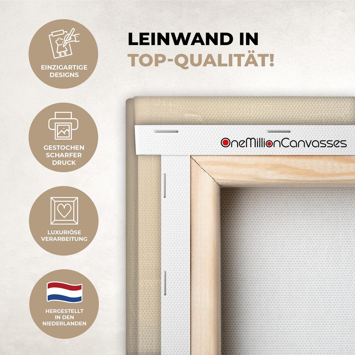 LEINWANDBILD Segelschiff - Meer - Bewölkt Deko XXL 80x120 cm - Creme, Textil (80/120cm) - MuchoWow