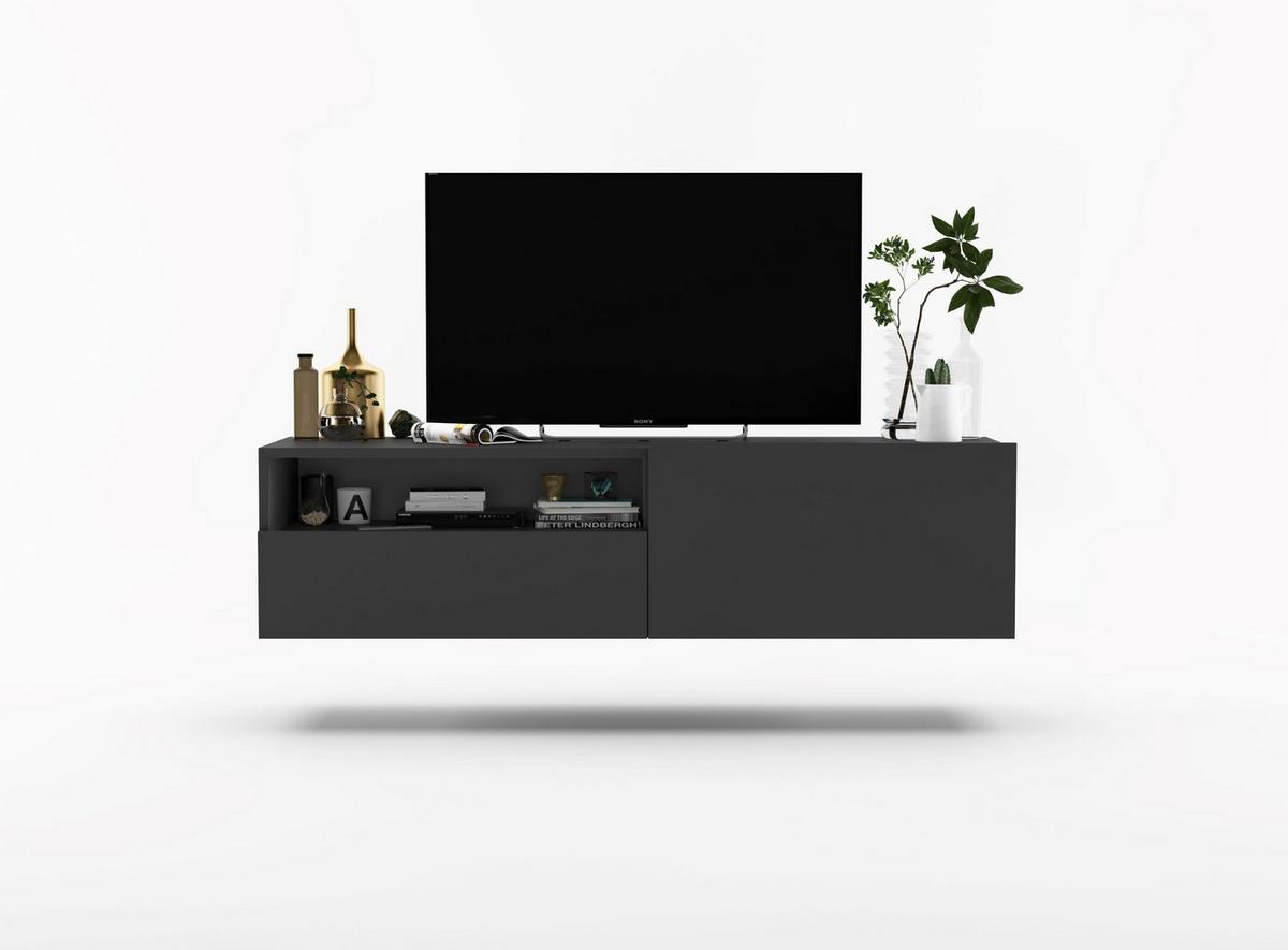TV-SCHRANK Enjoy Grau matt Schublade 120 cm - Grau, Holzwerkstoff (120/30/35cm) - Meble Lindner