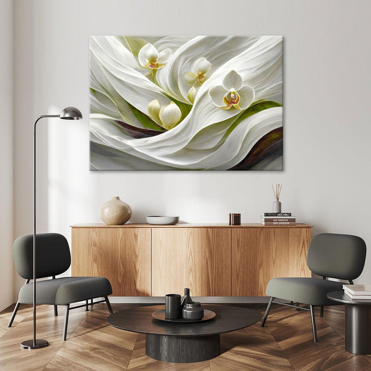 KUNSTDRUCK Weiß 120/80 cm - Weiß, Textil (120/80cm) - KUNSTLOFT
