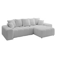 ECKSOFA Ottomane rechts ENIL-L 297x189x68 Hellgrau Bouclé - Hellgrau, Holzwerkstoff/Kunststoff (189/297cm) - ALTDECOR